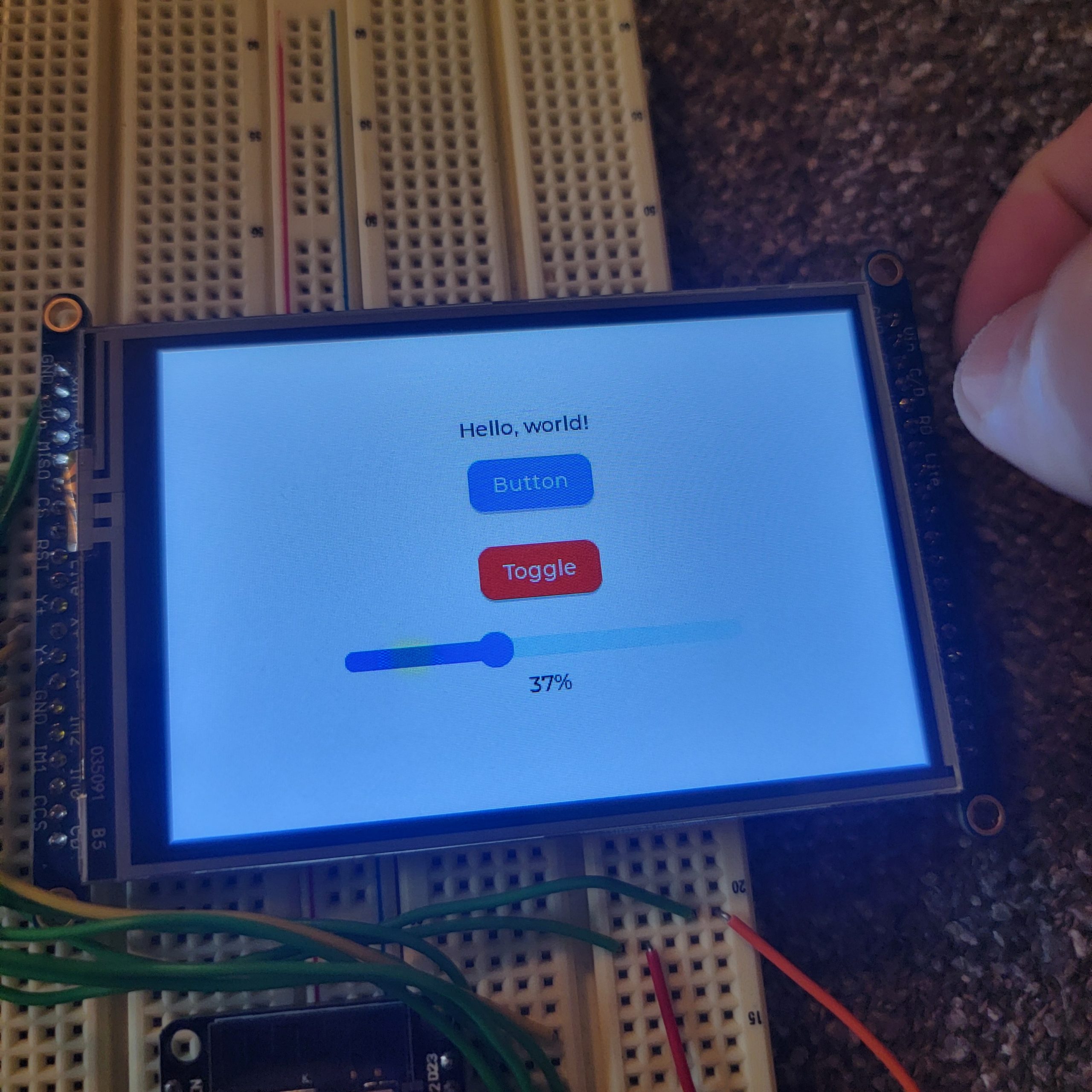 ESP32 + HX8357d + LVGL + Touchscreen